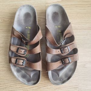 Birkenstock 3 Strap Brown Sandal Size 38 (7-7.5)